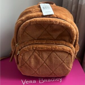 Vera Bradley Plush Tan Backpack